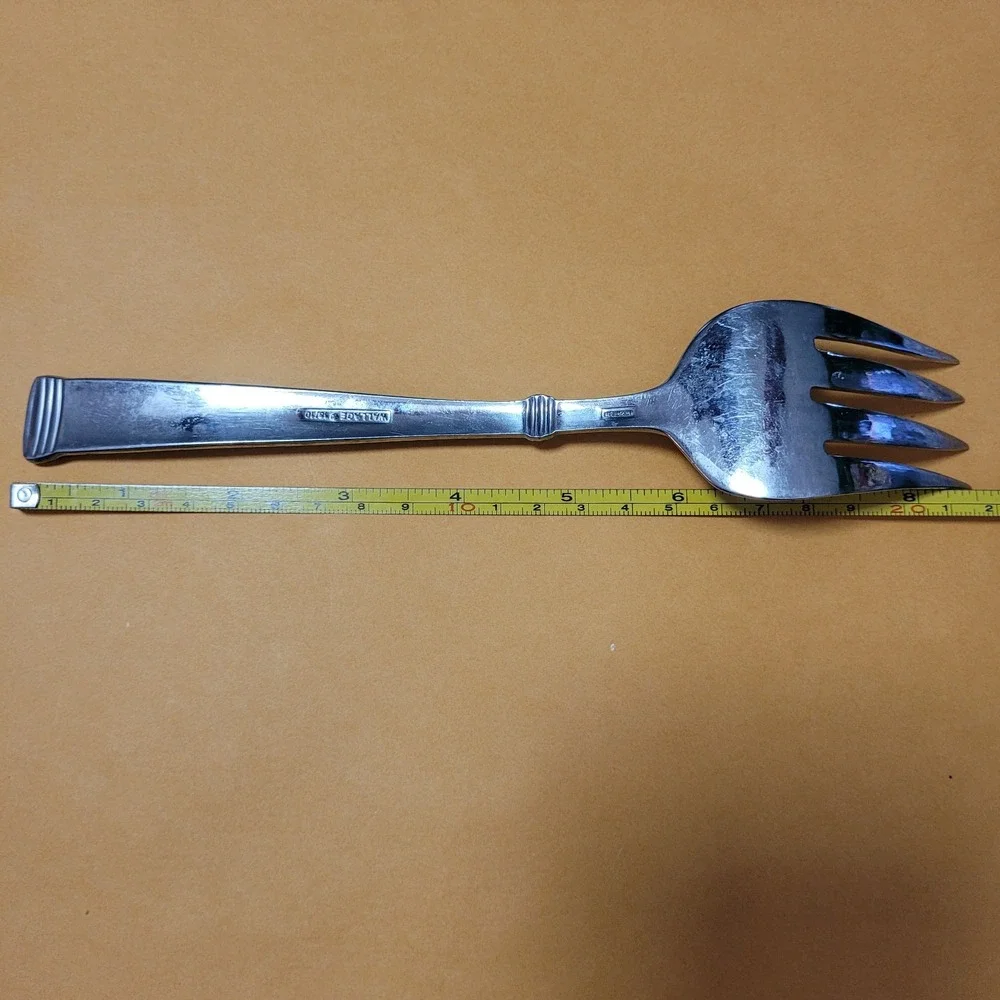 Wallace NAPOLI FROST Stainless Flatware -- Serving Fork / Butter Knife Set‎